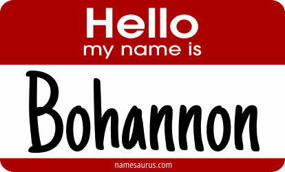 Hello my name is Bohannon png download