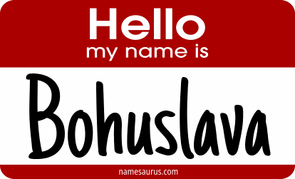 Hello my name is Bohuslava png download
