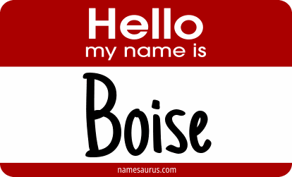 Hello my name is Boise png download