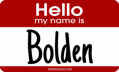 Hello my name is Bolden png download