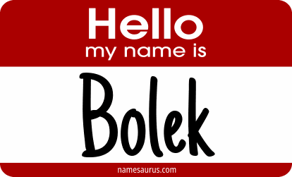 Hello my name is Bolek png download