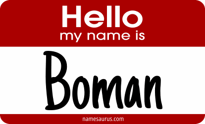 Hello my name is Boman png download