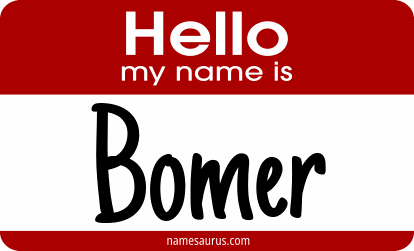 Hello my name is Bomer png download