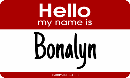 Hello my name is Bonalyn png download