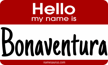 Hello my name is Bonaventura png download