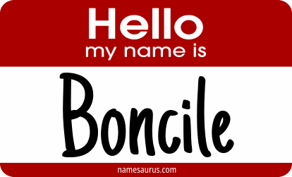 Hello my name is Boncile png download