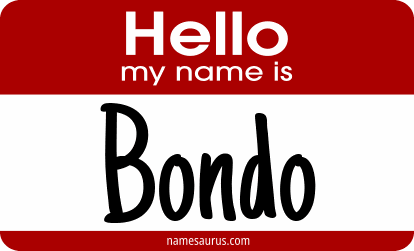Hello my name is Bondo png download