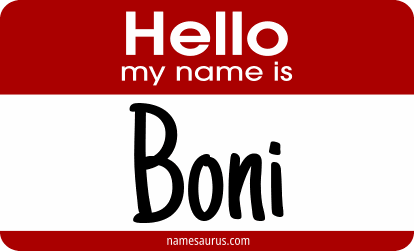 Hello my name is Boni png download