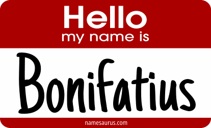 Hello my name is Bonifatius png download
