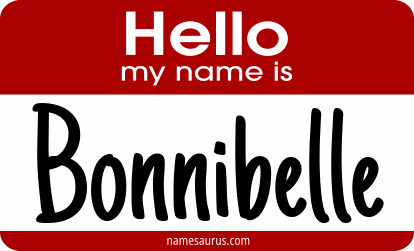 Hello my name is Bonnibelle png download