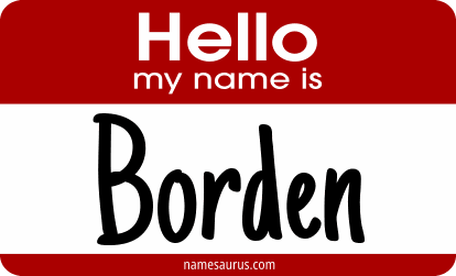 Hello my name is Borden png download
