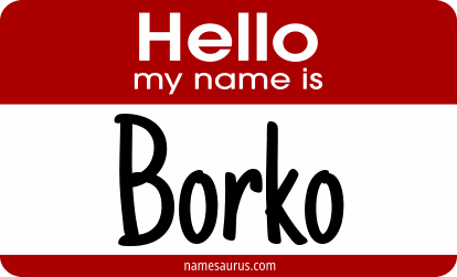 Hello my name is Borko png download