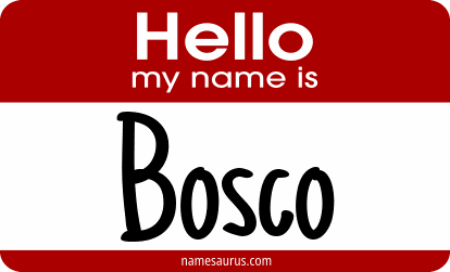 Hello my name is Bosco png download