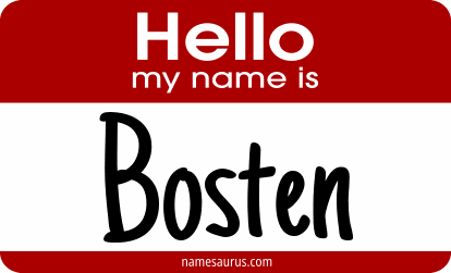 Hello my name is Bosten png download
