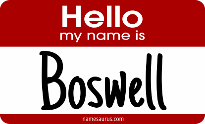 Hello my name is Boswell png download