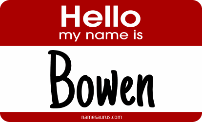 Hello my name is Bowen png download