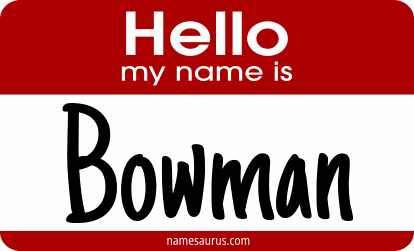 Hello my name is Bowman png download