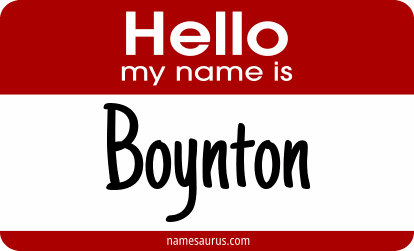 Hello my name is Boynton png download