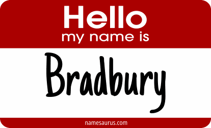 Hello my name is Bradbury png download
