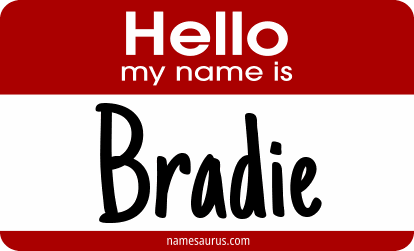 Hello my name is Bradie png download