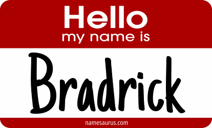 Hello my name is Bradrick png download
