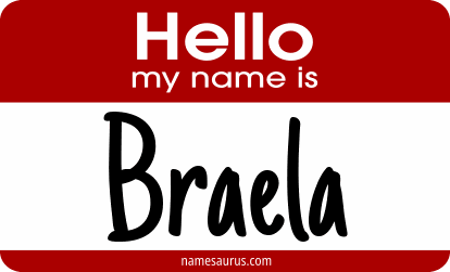 Hello my name is Braela png download