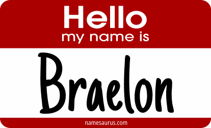 Hello my name is Braelon png download