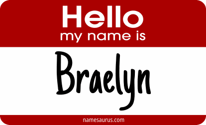 Hello my name is Braelyn png download