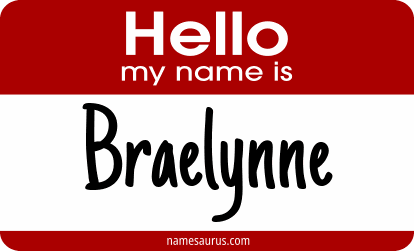 Hello my name is Braelynne png download