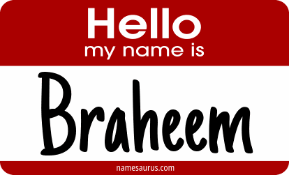 Hello my name is Braheem png download