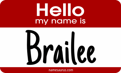 Hello my name is Brailee png download