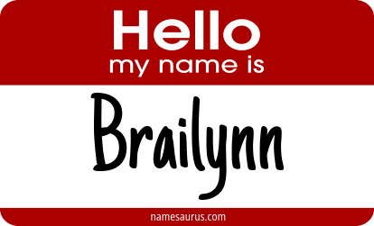 Hello my name is Brailynn png download