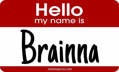 Hello my name is Brainna png download