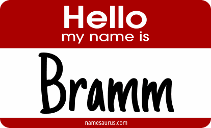 Hello my name is Bramm png download