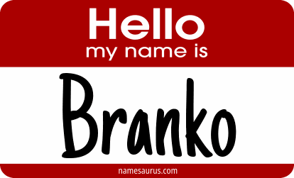 Hello my name is Branko png download