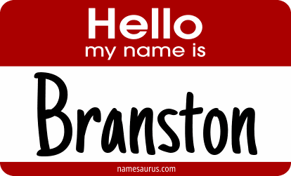 Hello my name is Branston png download