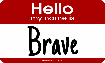 Hello my name is Brave png download