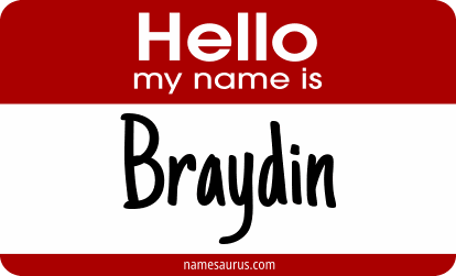 Hello my name is Braydin png download