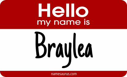 Hello my name is Braylea png download