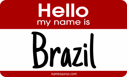 Hello my name is Brazil png download