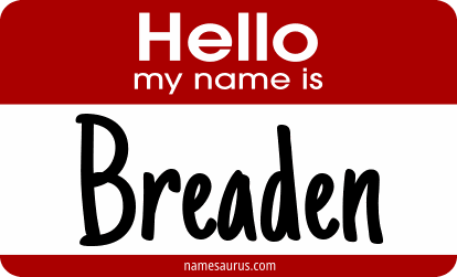 Hello my name is Breaden png download