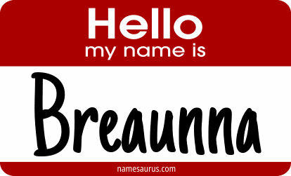 Hello my name is Breaunna png download