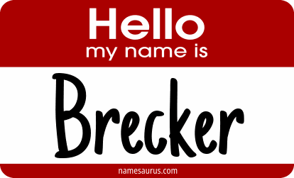 Hello my name is Brecker png download