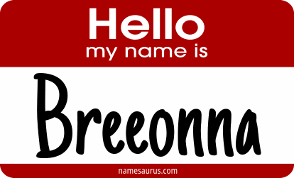 Hello my name is Breeonna png download
