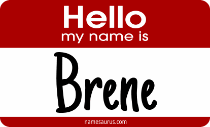 Hello my name is Brene png download