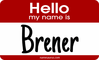 Hello my name is Brener png download