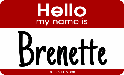 Hello my name is Brenette png download
