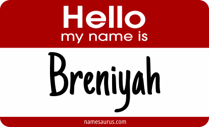 Hello my name is Breniyah png download