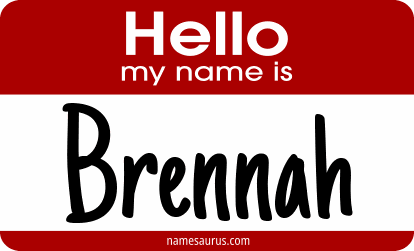 Hello my name is Brennah png download