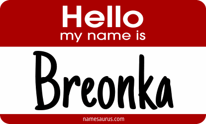 Hello my name is Breonka png download
